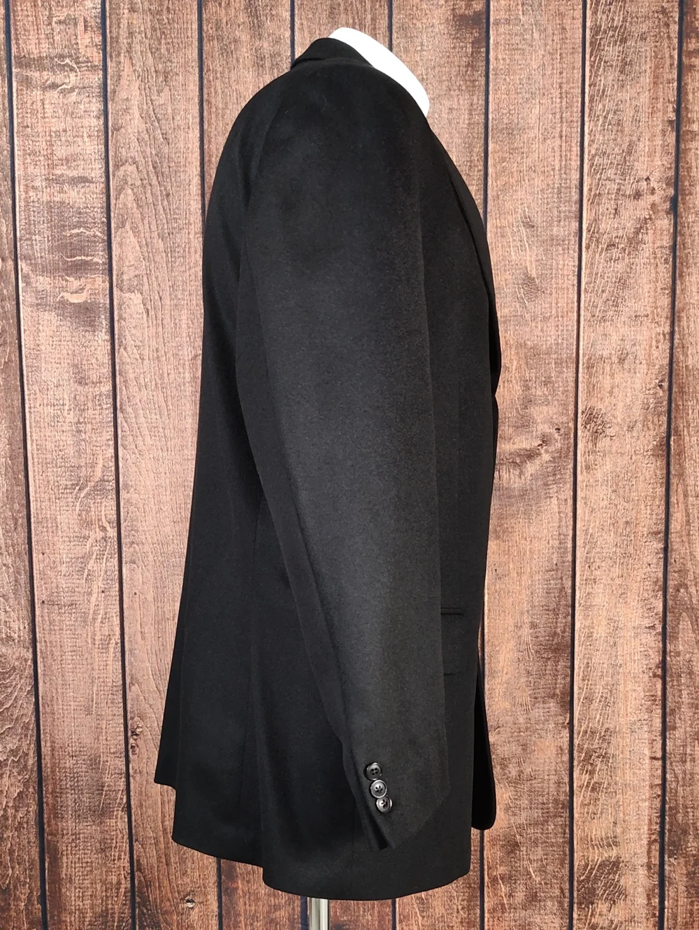 Lanificio Columbo Italy Pure Black Cashmere Mens Blazer Like New